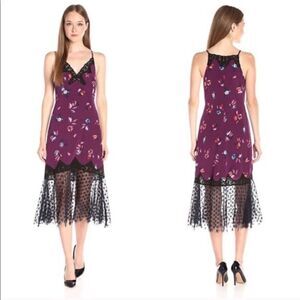 Rebecca Taylor Bellflower Print Slip Dress size 4